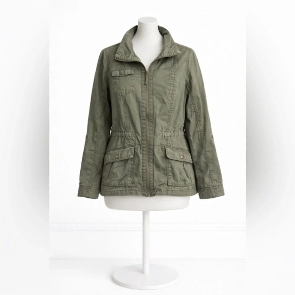 Ashley by 26 International Youth Green Utility Jacket Military Anorak Size Large